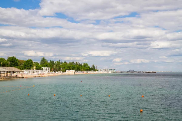 Evpatoria Crimea Junio 2016 Playa Evpatoria Crimea Sobre Mar Negro —  Fotos de Stock