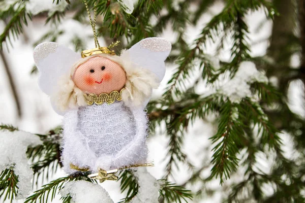 De engel op de kerstboom — Stockfoto