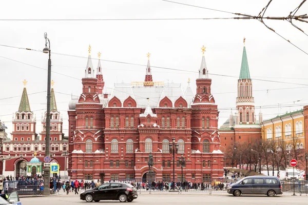 Moscú, Rusia, 7 de marzo de 2015. Museo Histórico en la plaza roja . —  Fotos de Stock