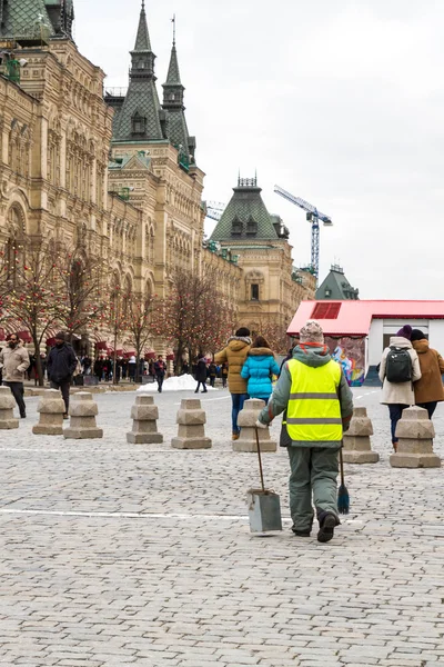 Anställde på Röda torget. — Stockfoto