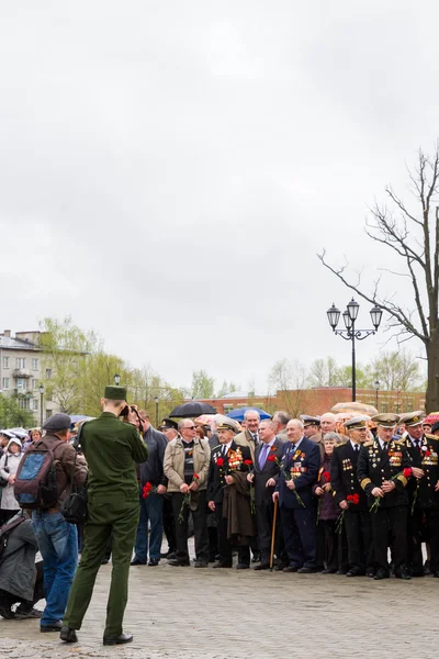 Otwarcie Stella i układanie wieńce w memor — Zdjęcie stockowe