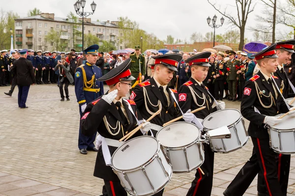 Banda militar de niños del cuerpo de cadetes —  Fotos de Stock