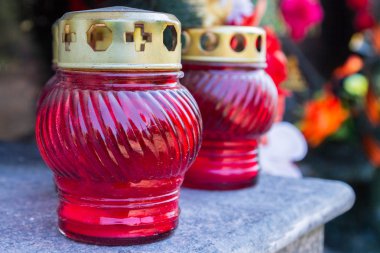 Hatıra Burgundy mum, anıt duvar anma çelenk yeniden