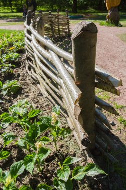 çalı çırpı ve sopa derme çatma bir çit