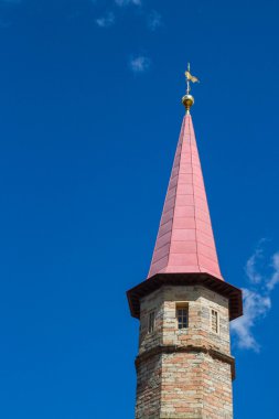 Tarikat Palace Gatchina siyah göl kıyısında.