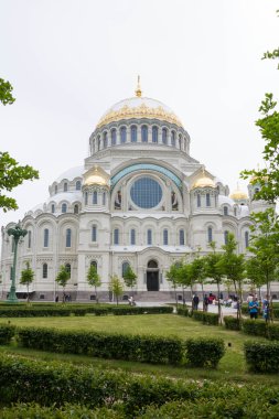 St. Petersburg, Kronshtadt, Rusya Federasyonu, 14 Haziran 2015. Kronstadt deniz St. Nicholas Katedrali.