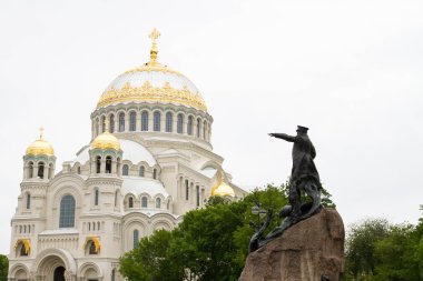 St. Petersburg, Kronshtadt, Rusya Federasyonu, 14 Haziran 2015. Kronstadt deniz St. Nicholas Katedrali.