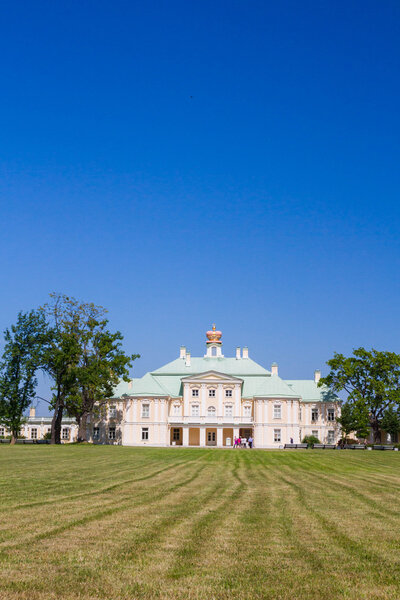 Lomonosov, St. Petersburg, Russia-03 July, 2015. Menshikov Palace in Lomonosov Park in the summer