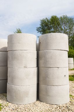 Bir kuyunun dibinde bina inşası için yüzük