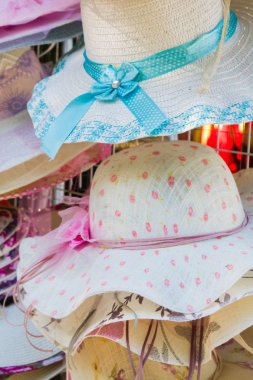 Yaz kadınlar renkli şapka dekor