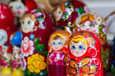 Russian nested doll, close up clipart