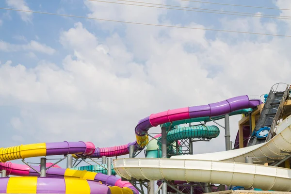 Yevpatoriya Krim September 2015 Het Banana Republic Waterpark Onder Open — Stockfoto