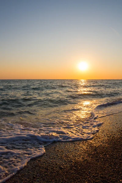 Bellissimo tramonto sul mare nero — Foto Stock