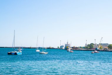 The promenade by the black sea in Yevpatoriya