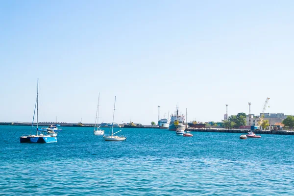 The promenade by the black sea in Yevpatoriya