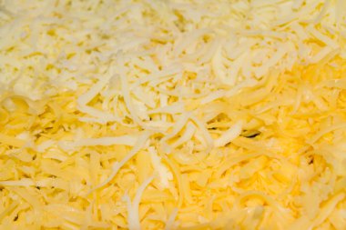 Rendelenmiş peynir toppings için iki tür