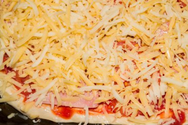 Topingler çeşitli pizza pişirme