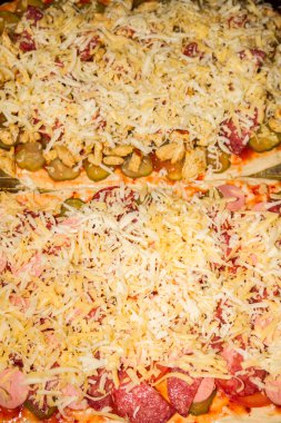 Topingler çeşitli pizza pişirme