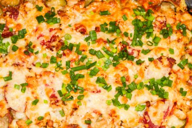Topingler çeşitli pizza pişirme