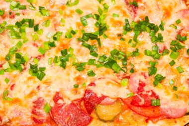 Topingler çeşitli pizza pişirme