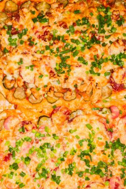 Topingler çeşitli pizza pişirme