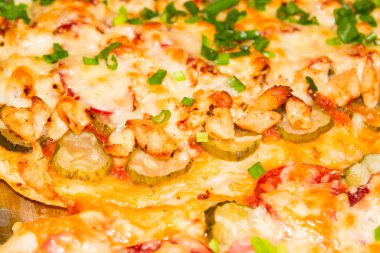 Topingler çeşitli pizza pişirme