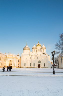 Kışın Novgorod Kremlin topraklarının