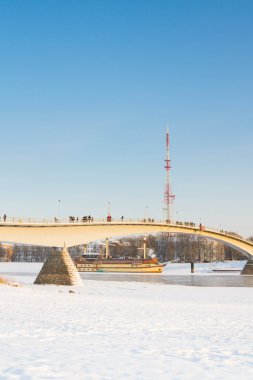 Kışın Novgorod Kremlin topraklarının