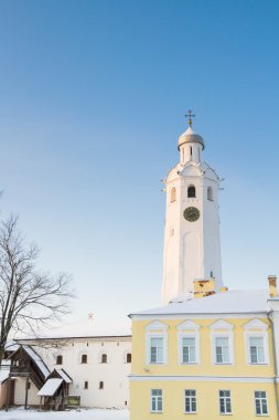 Kışın Novgorod Kremlin topraklarının