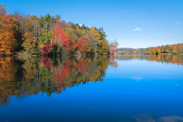 Fall colors reflected on the lake Royalty Free Stock Photos