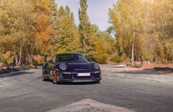 Κίεβο Ουκρανία Σεπτέμβριος 2019 Μοναδικό Σπορ Αυτοκίνητο Στον Κόσμο Porsche — Φωτογραφία Αρχείου