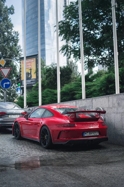 Киев Украина Август 2020 Года Red Porsche 911 Gt3 991 — стоковое фото