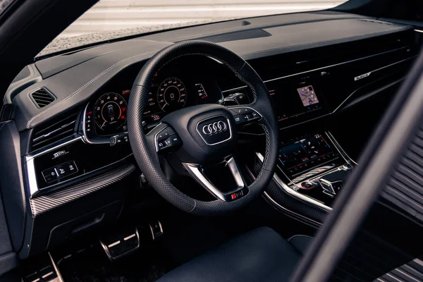 Novo Audi Rsq8 Volante Interior Kherson Ucrânia Junho 2021 — Fotografia de Stock