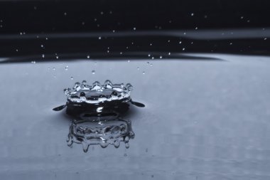 Su damla sıçrama taç şeklinde