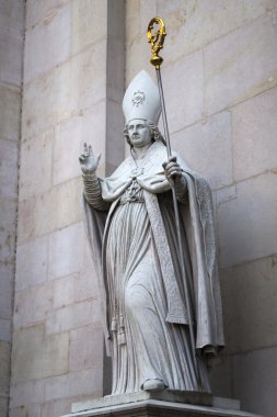 Saint Rupert Dome Cathedral City Center Salzburg, Avusturya için cephe Mermer heykel