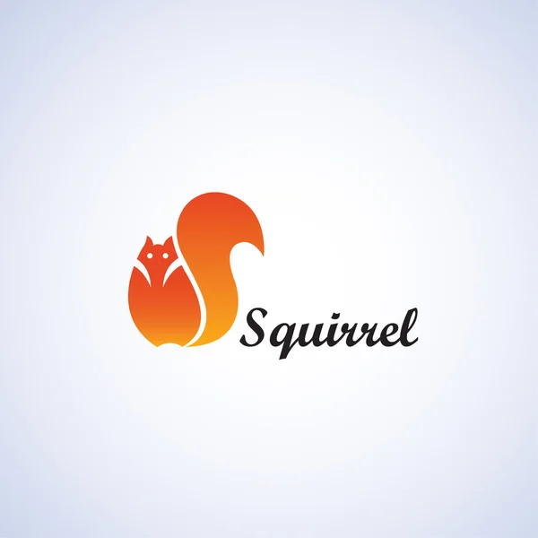 Logo écureuil sur fond — Image vectorielle