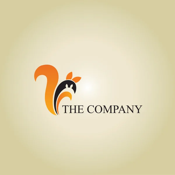 Logo écureuil sur fond — Image vectorielle