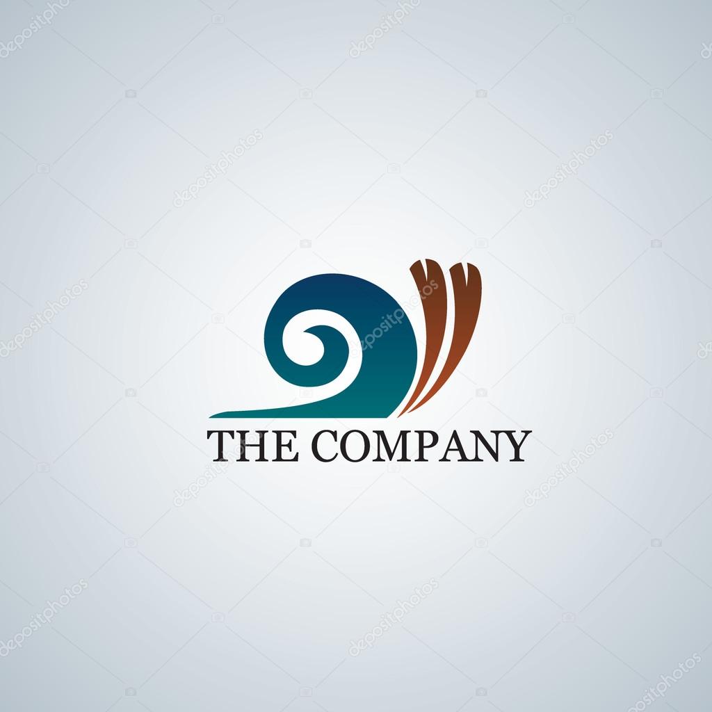 Snail logo design vector