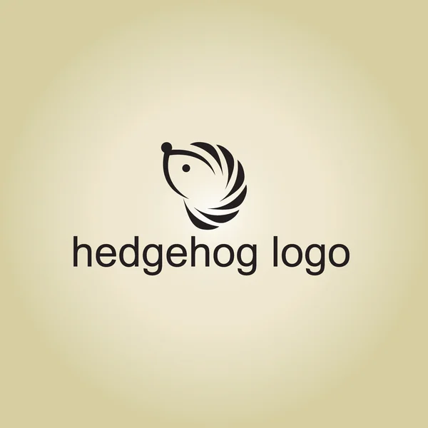 Logo hérisson sur fond — Image vectorielle