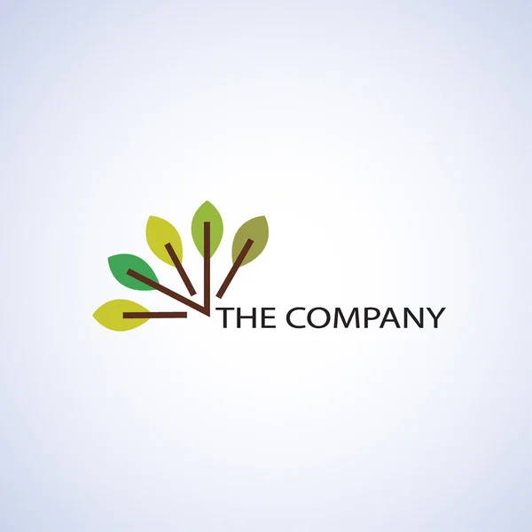 Leaf logo on background — Stock Vector