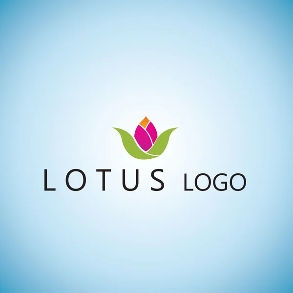 ロータス ロゴのアイデア設計の背景のベクトル図 — ストックベクタ