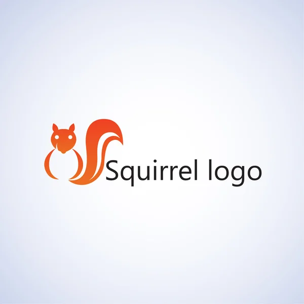 Écureuil logo idées conception vectoriel illustration sur fond — Image vectorielle