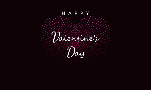 День Святого Валентина Векторний Фоновий Шаблон Щасливий День Валентинки Текст — стоковий вектор