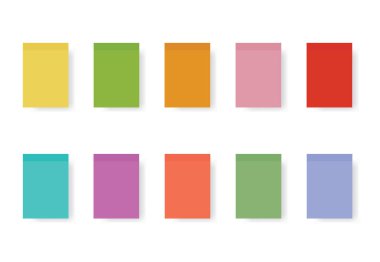 Beyaz arkaplanda izole edilmiş renk çubuğu notu, vektör illüstrasyonu