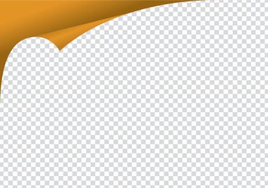 Köşedeki Altın Kağıt Şeffaf vektör illüstrasyonuName