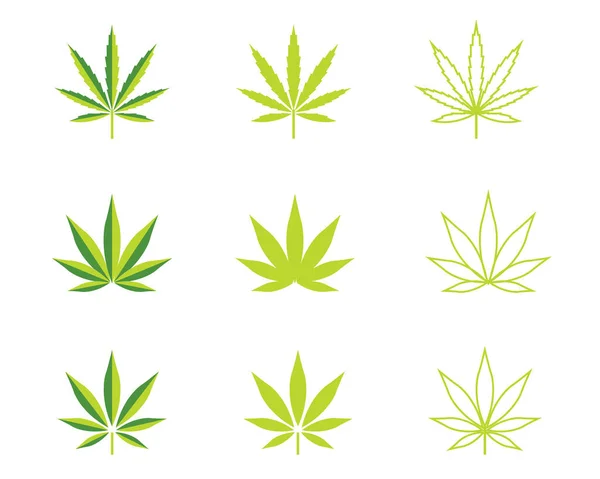 大麻留下的图标 矢量说明 — 图库矢量图片