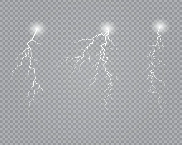 Étincelle Électrique Étoile Vecteur Sur Fond Transparent — Image vectorielle