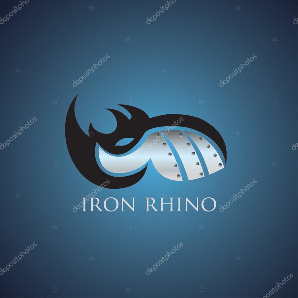 Rhino  on background