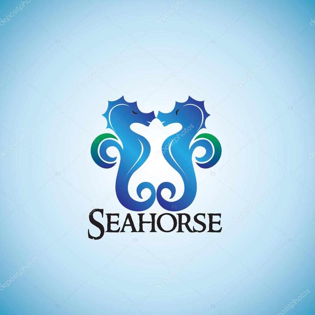 Seahorse on background