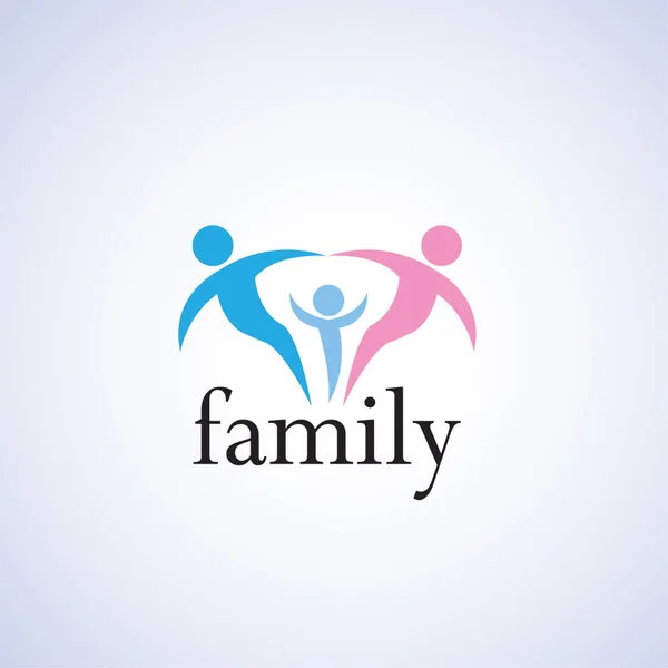 Family signs icon  logo — Stock Vector